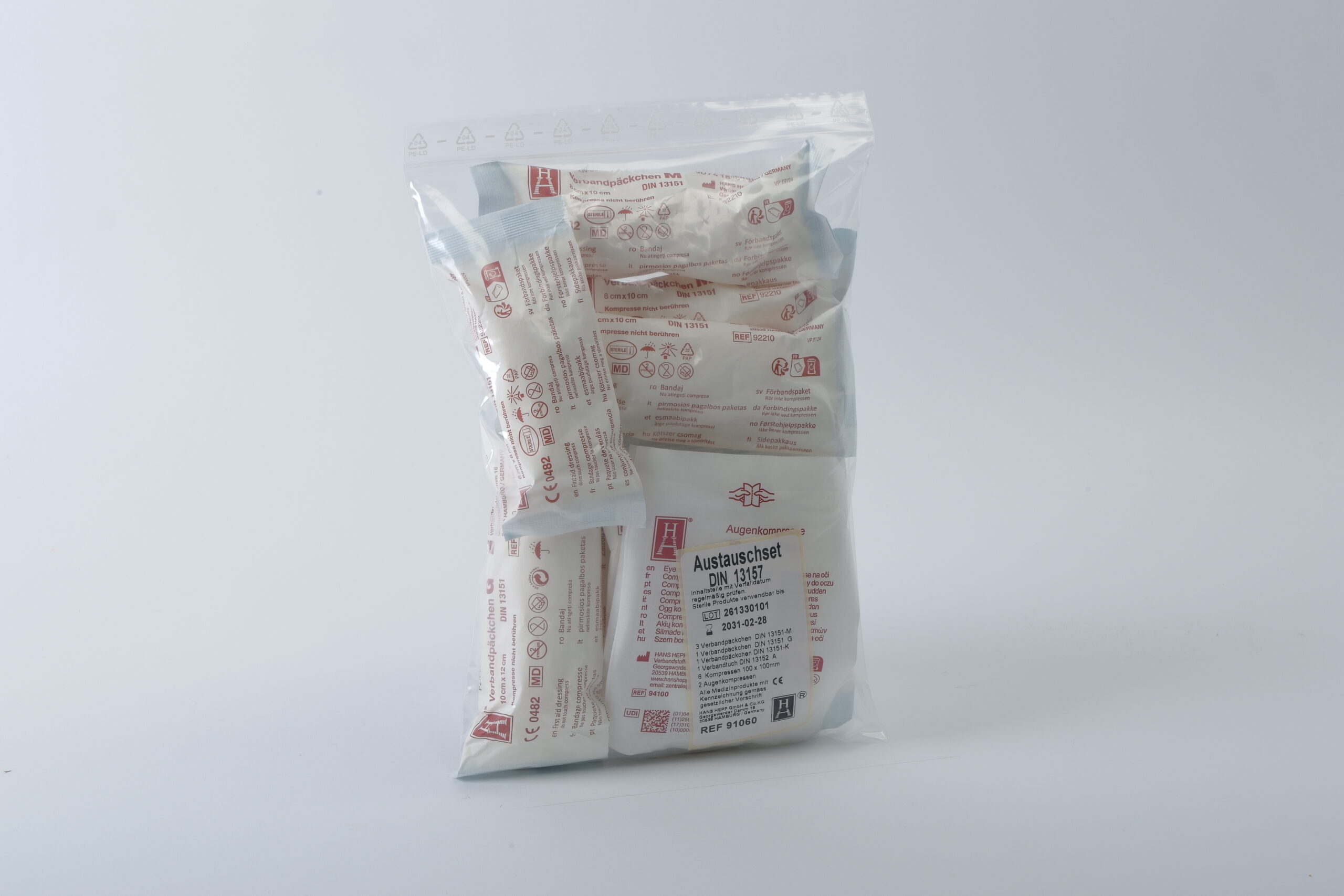 Ref 91060 Kit de recambio de piezas estériles para DIN 13 157
